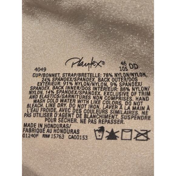 Playtex 18 Hour Ultimate Lift & Support Wireless Bra 4049 Sz 46DD Beige Confort - Picture 4 of 5